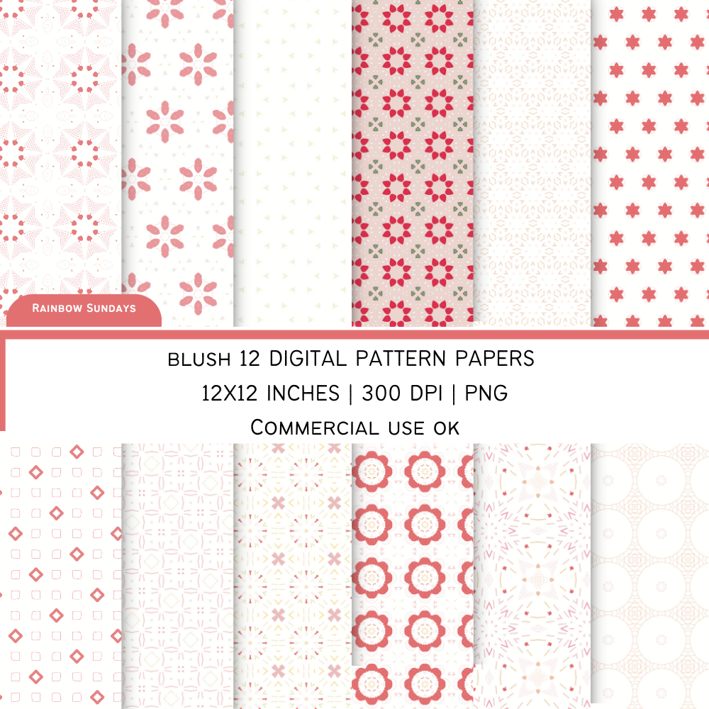 Blush Digital Pattern Paper